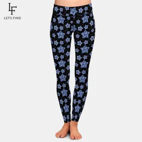 3D Stars Print Women High Waist Warm Ninth Pant Fashion New