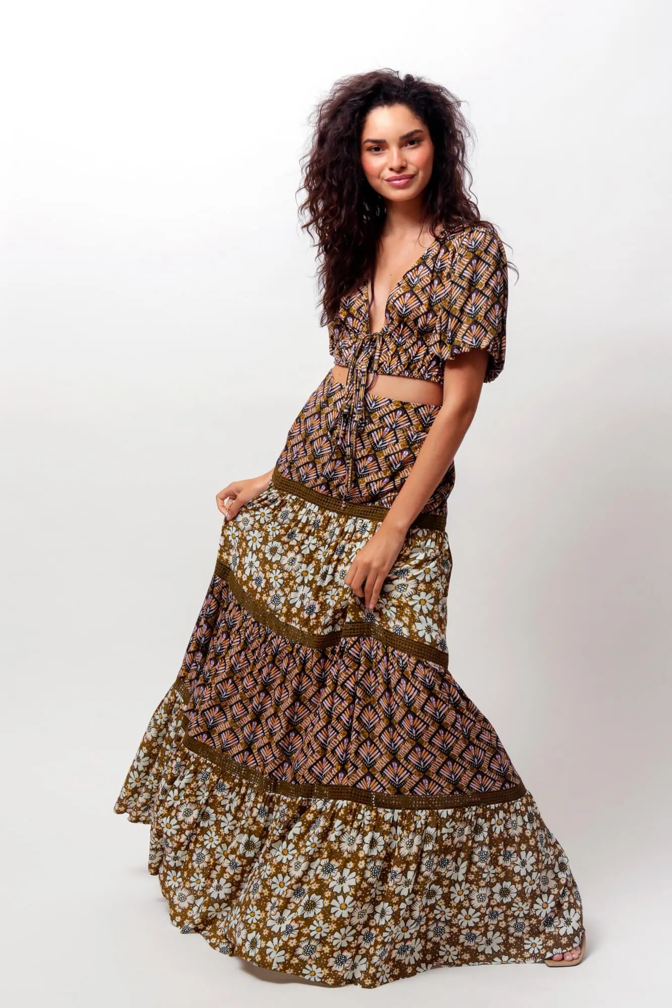 Aisha Tiered Maxi Skirt