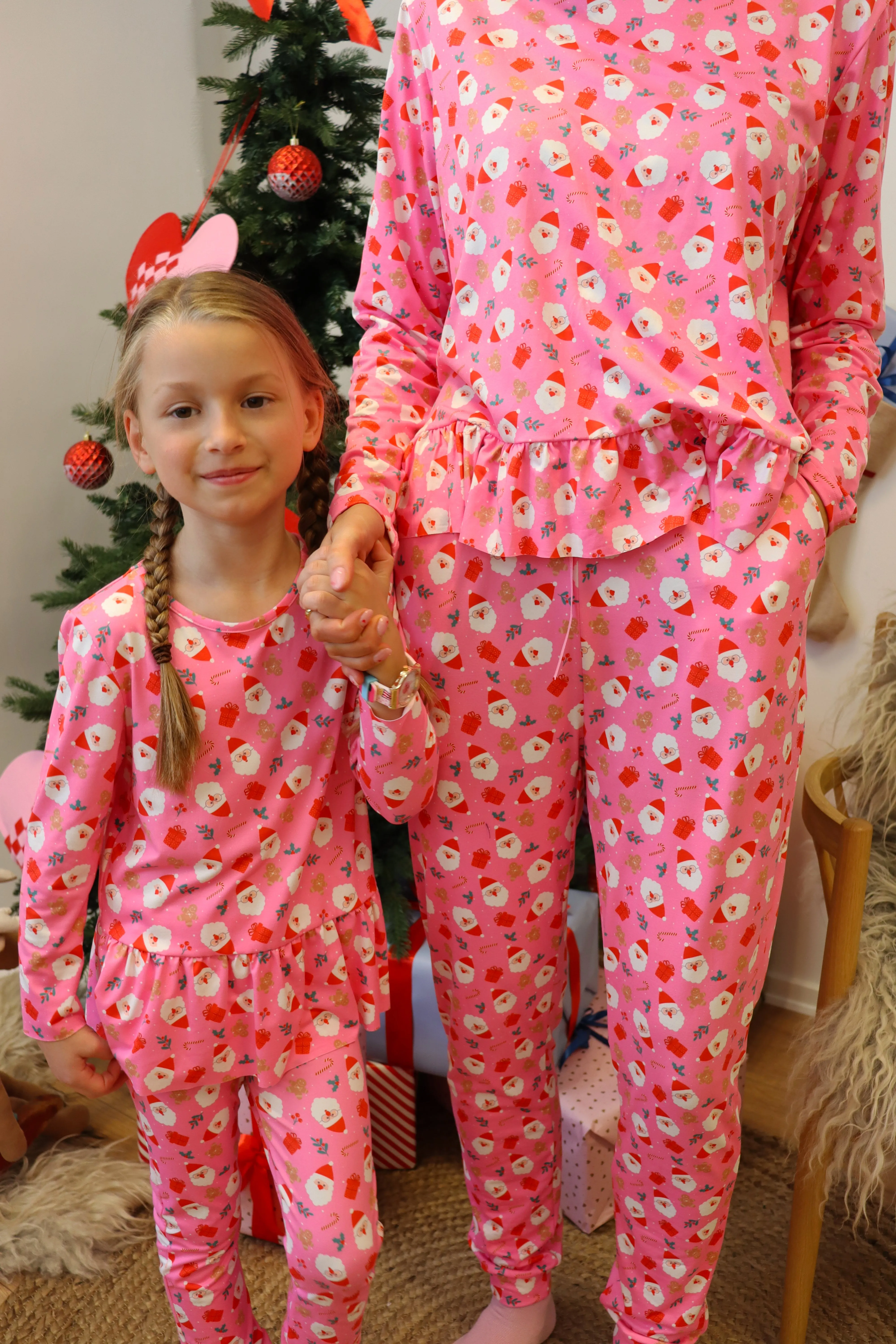ALMA-LEGGINGS (KIDS) - SANTA PINK