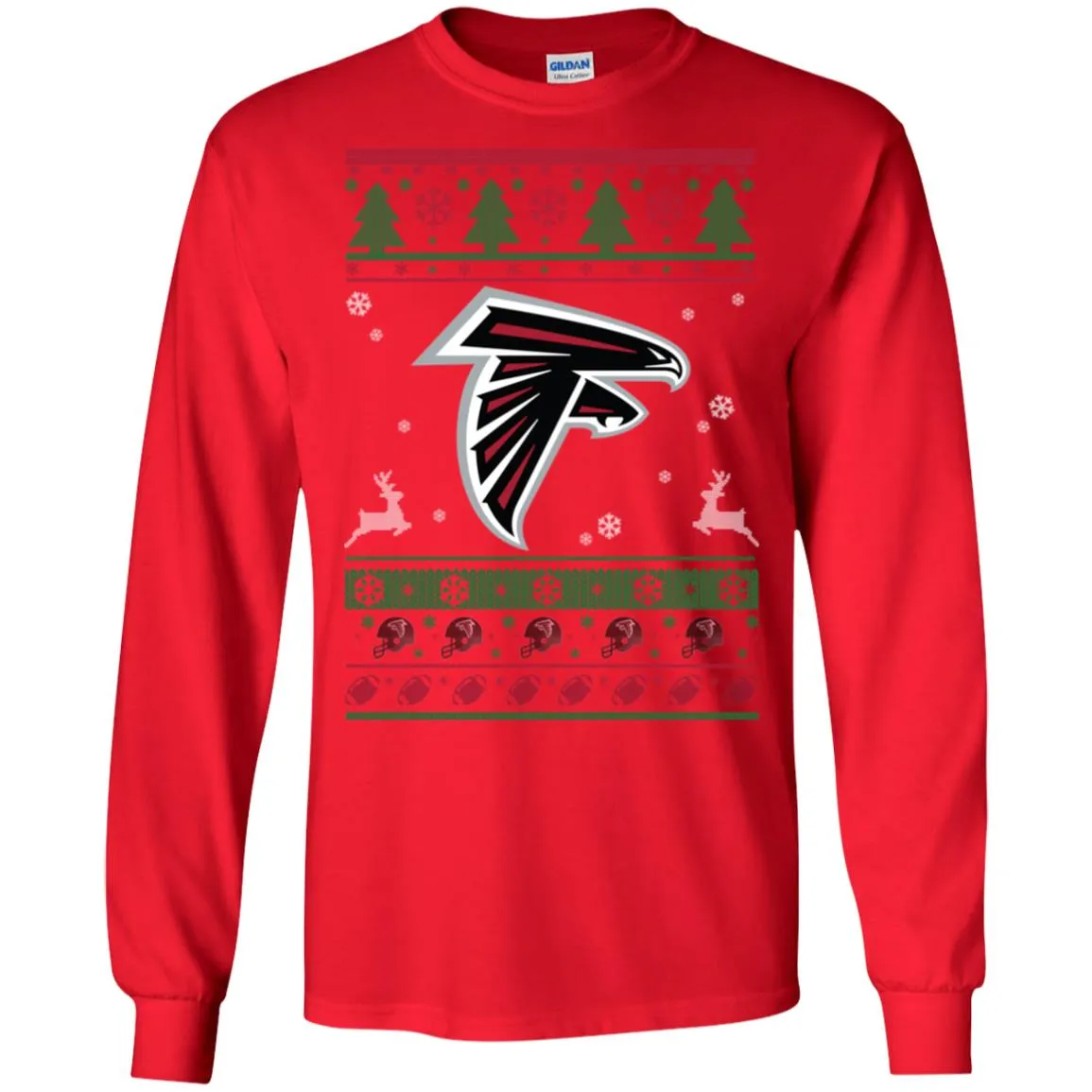 Atlanta Falcons Logo Football Teams Ugly Christmas Sweater Men Long SLeeve Shirt
