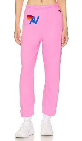 Aviator Nation Logo Sweatpants in Pink