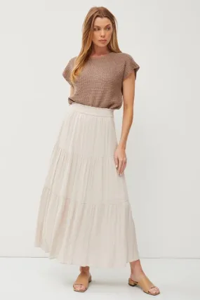 Be Cool Smocked Waist Tiered Maxi Skirt