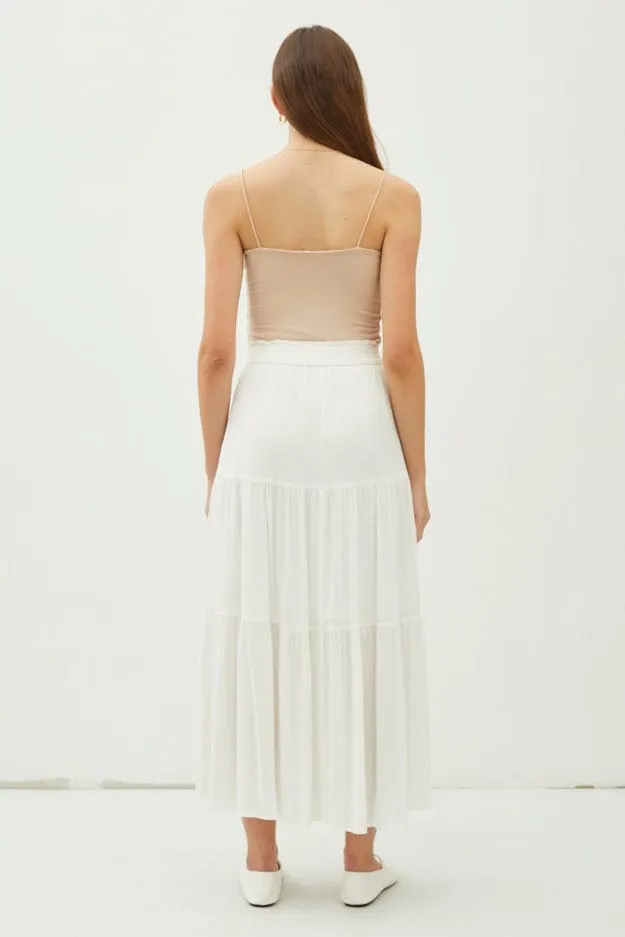 Be Cool Smocked Waist Tiered Maxi Skirt