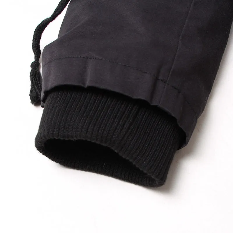 Black Big Real Fox Fur Parka Coat