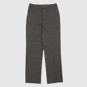 Black Sign Twisted  Plaid  Cotton Trousers