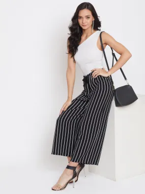 Black Striped Culottes
