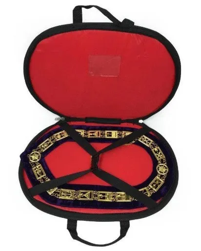 Blue Lodge Working Tools - Chain Collar - Gold/Silver on Blue   Free Case
