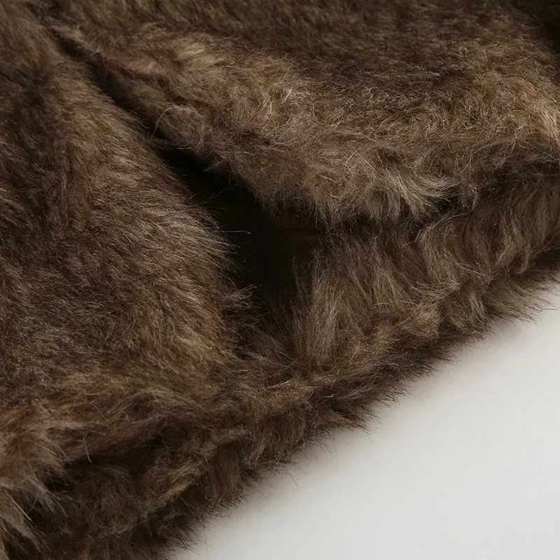 Brown Fur Collar Jacket