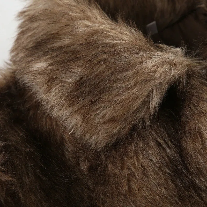 Brown Fur Collar Jacket