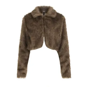 Brown Fur Collar Jacket