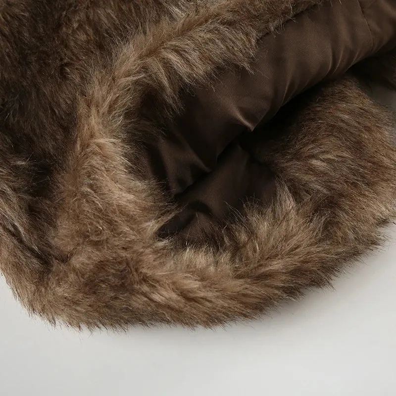 Brown Fur Collar Jacket