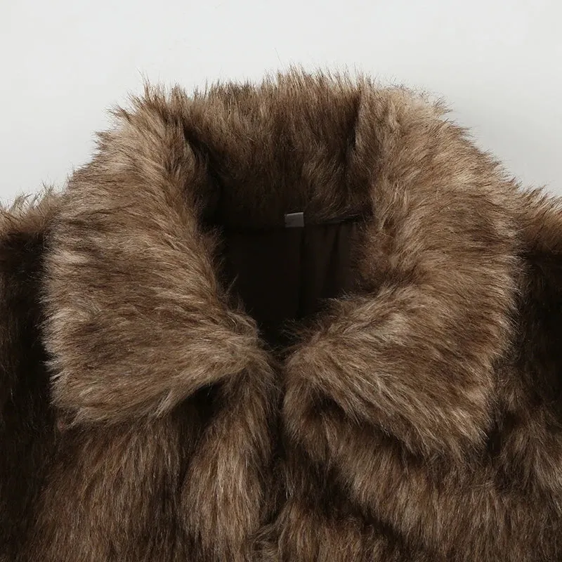 Brown Fur Collar Jacket
