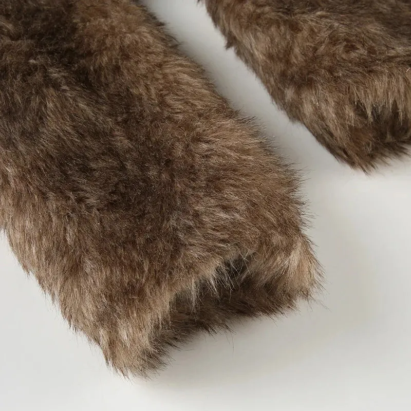 Brown Fur Collar Jacket