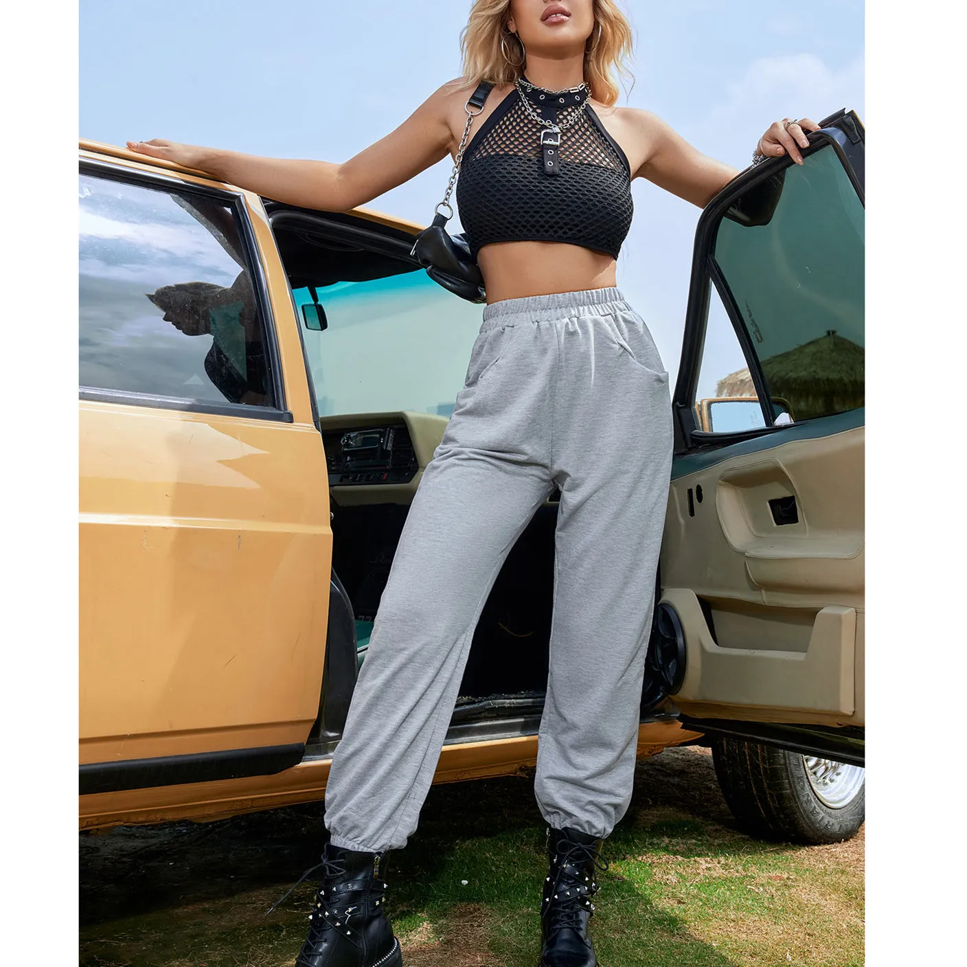 Casual Solid Color High Waist Loose Long Women'S Pants Wholesale