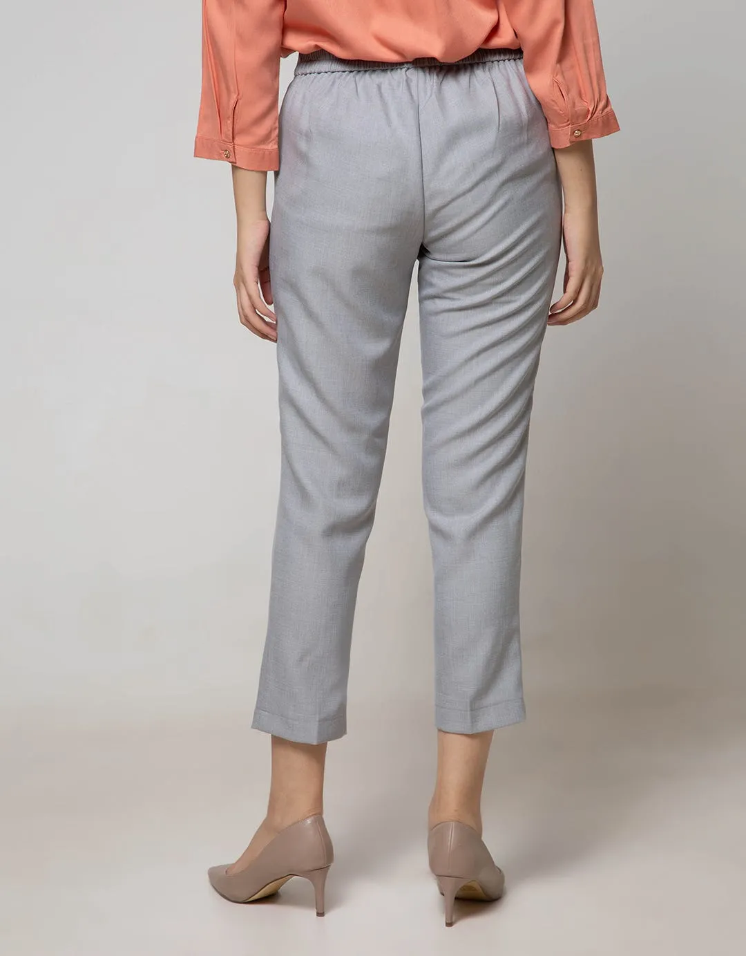 Connexion Chinos Pants Poly Half Elastic With Zipper