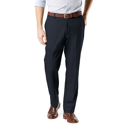 Dockers Mens Classic fit Chinos Pants 38 / 30 Blue Solid Stretch
