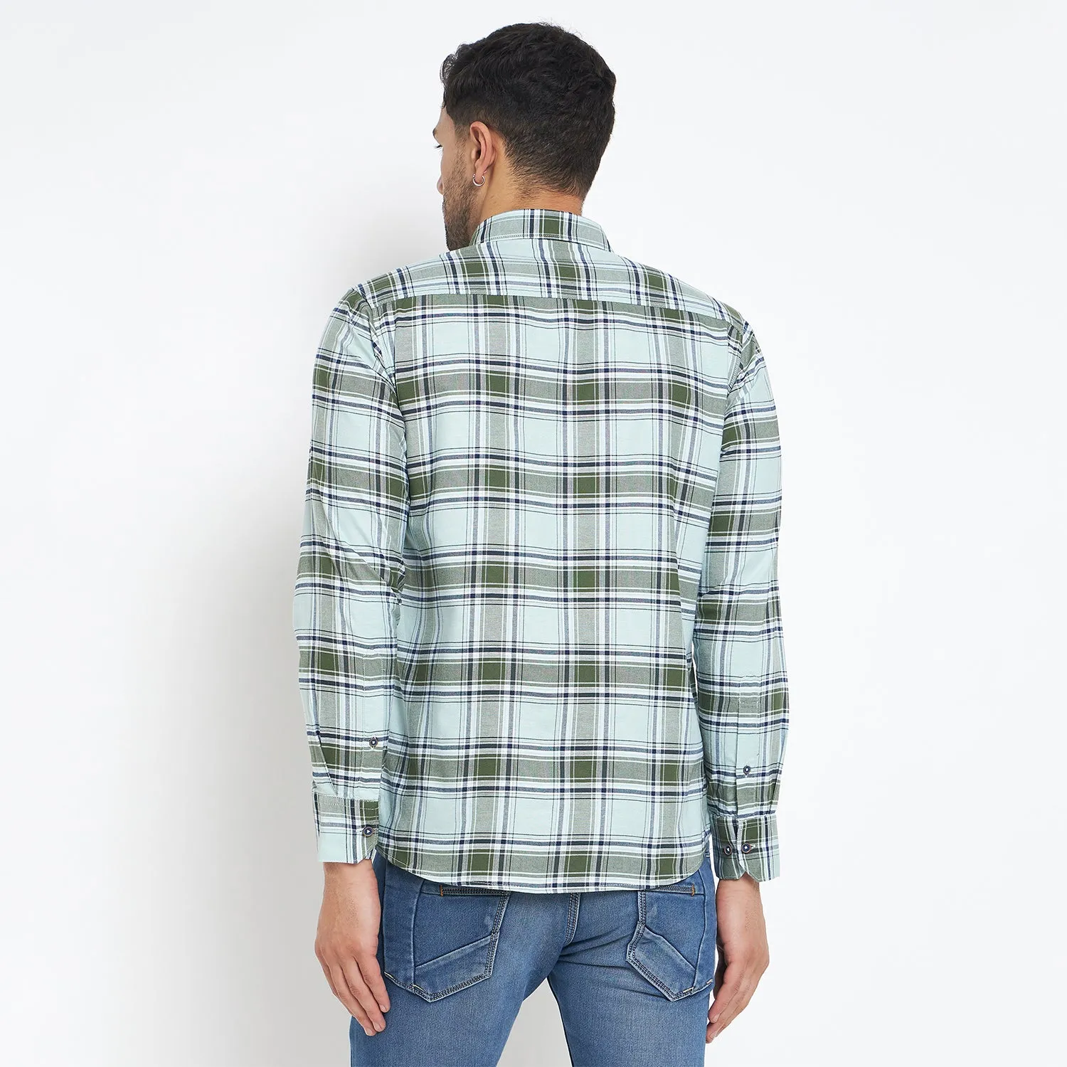 Duke Stardust Men Full Sleeve Checkered Cotton Shirt (SDO8CKJ)