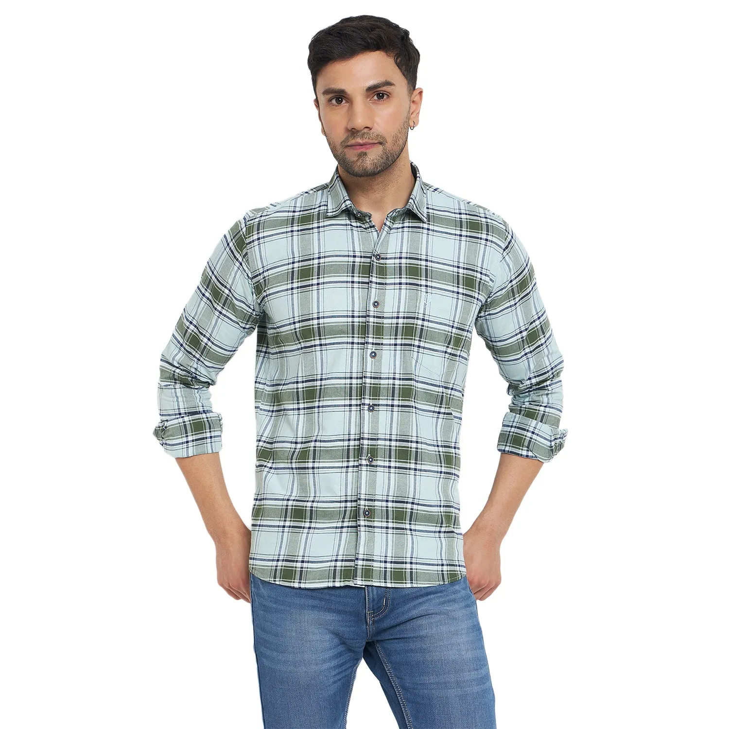 Duke Stardust Men Full Sleeve Checkered Cotton Shirt (SDO8CKJ)
