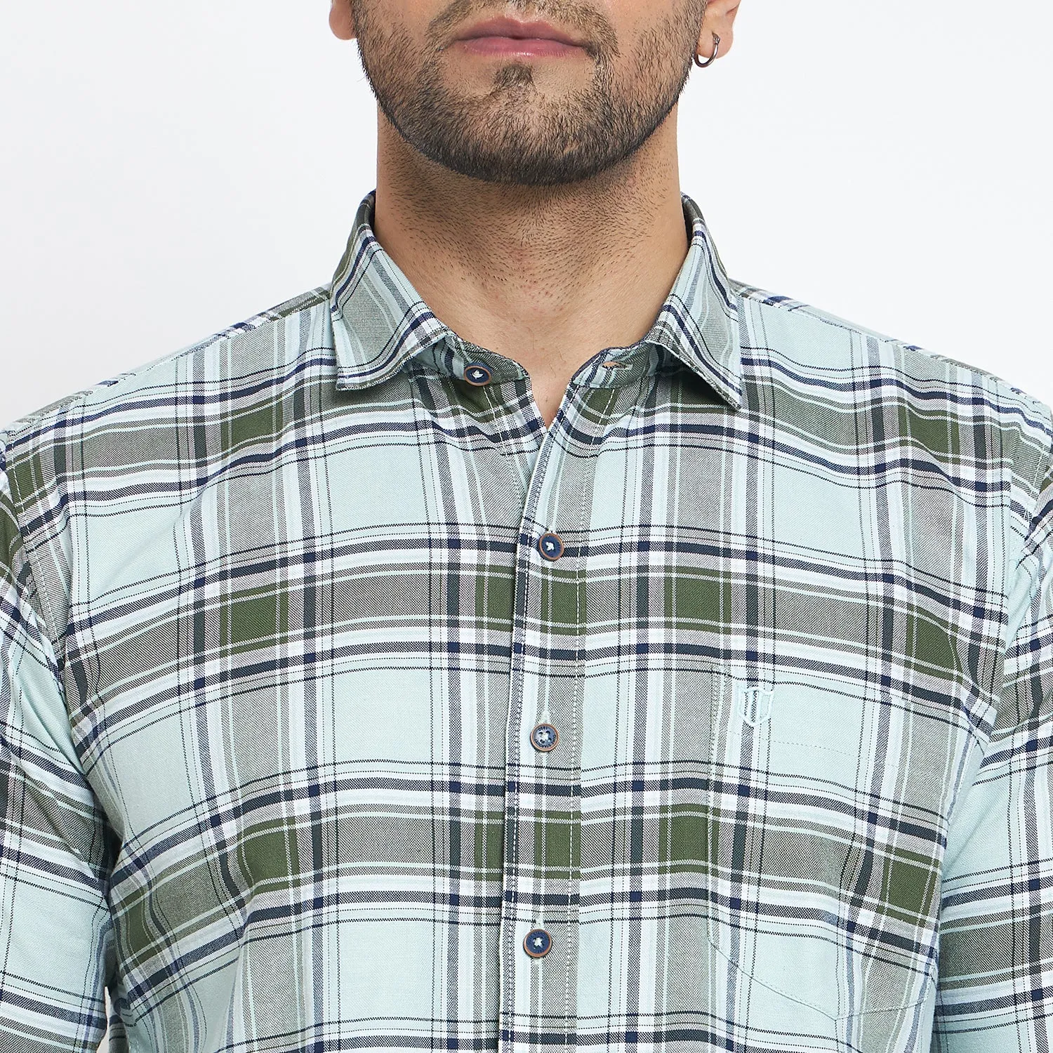 Duke Stardust Men Full Sleeve Checkered Cotton Shirt (SDO8CKJ)
