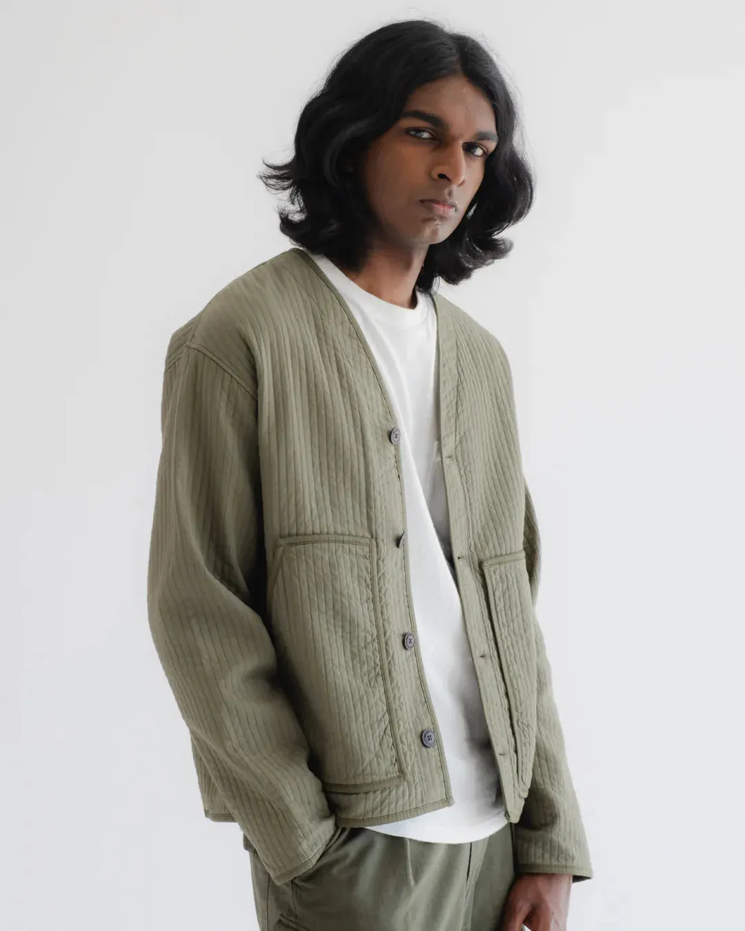 EAT DUST BASEBALL CARDIGAN - ARMOR COTTON - LITCHEN