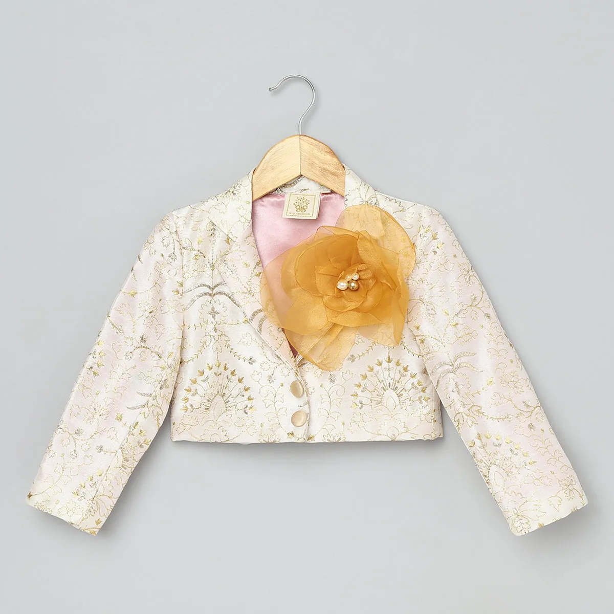 Embroidered Blazer and Culotte Set