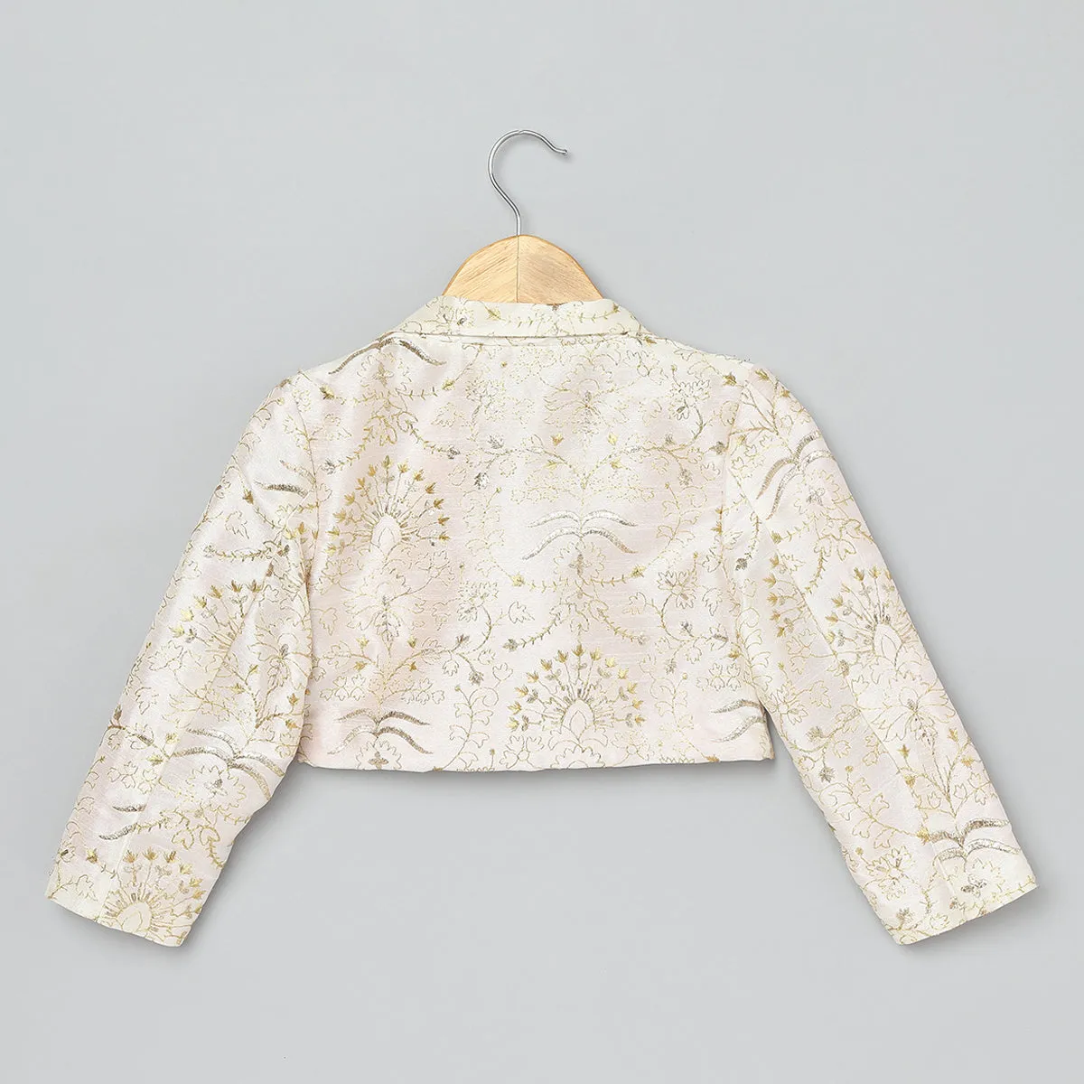 Embroidered Blazer and Culotte Set
