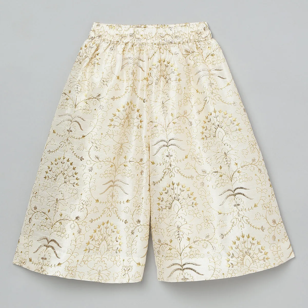 Embroidered Blazer and Culotte Set