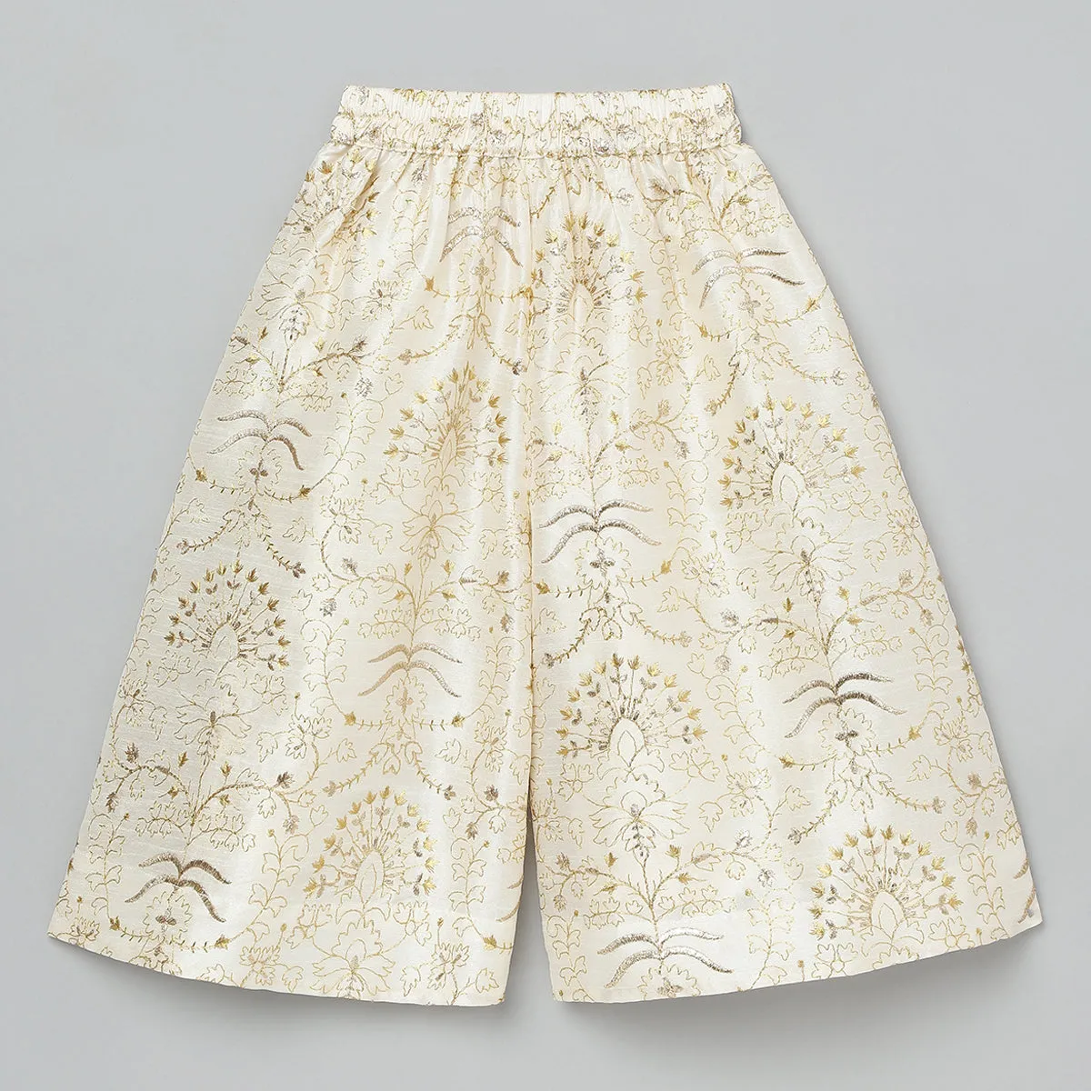 Embroidered Blazer and Culotte Set