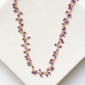 Faceted Amethyst Cluster Necklace