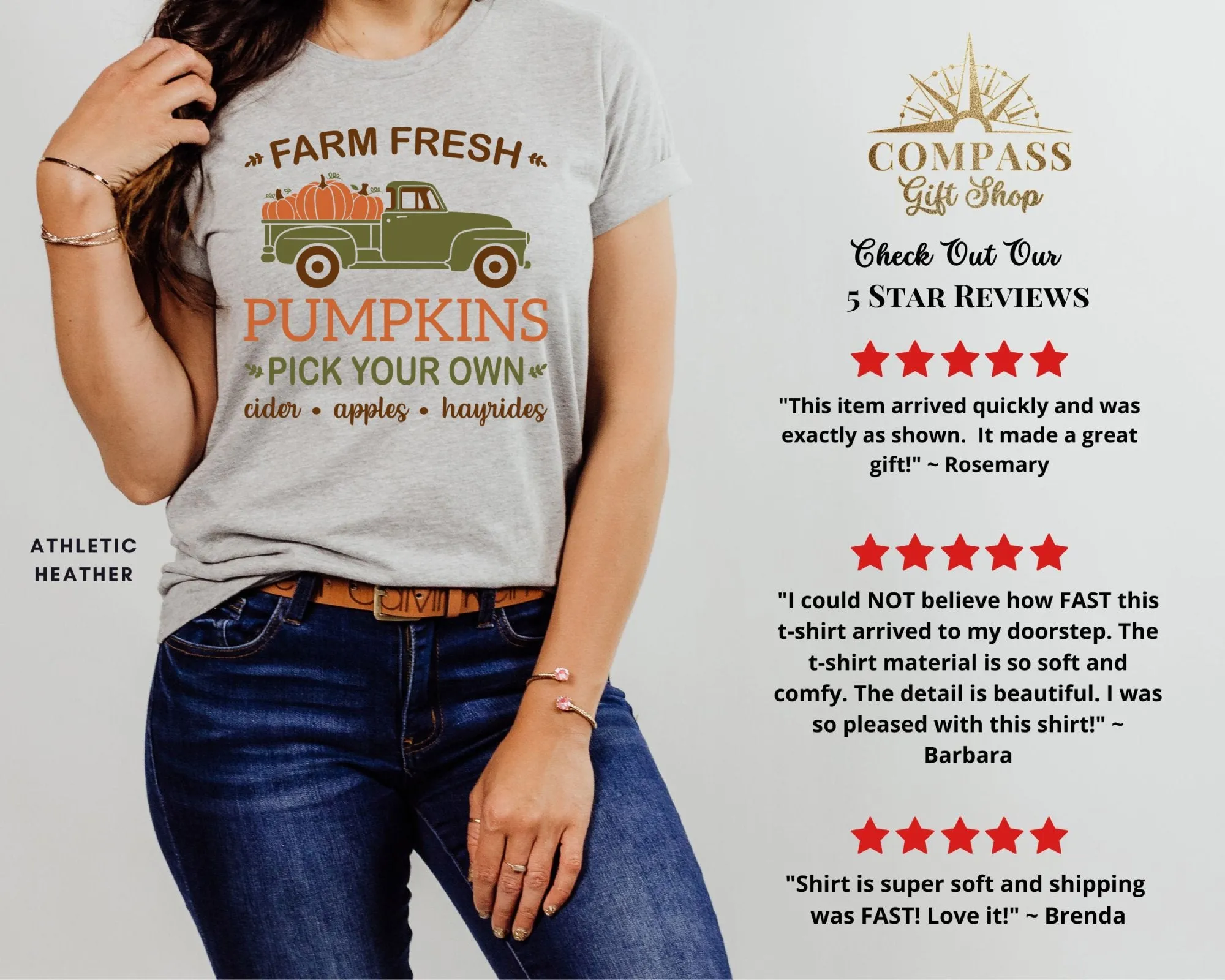 Farm Fresh Pumpkins Shirt,Tank, Sweatshirt and Matching Family Shirts. Perfect for a Fall, Autumn or Thanksgiving Gift