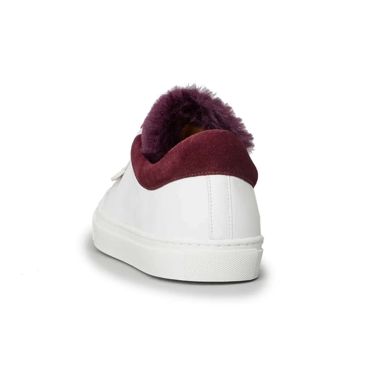 GABRIELLE low sneaker - white/burgundy collar