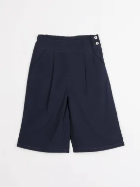 Girls Navy Blue Regular Culottes 12733