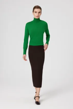 Green Turtleneck Long Sleeve Sweater