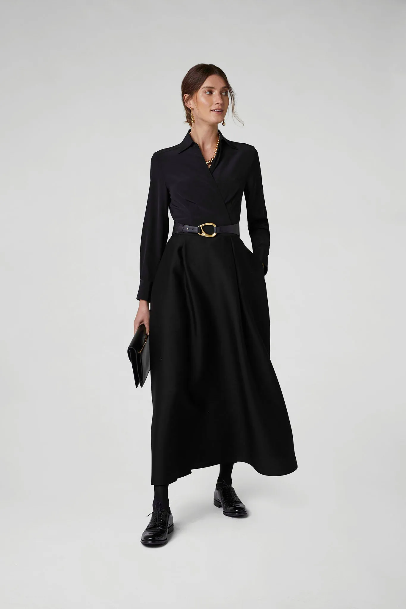 Gwen Wool Silk Skirt
