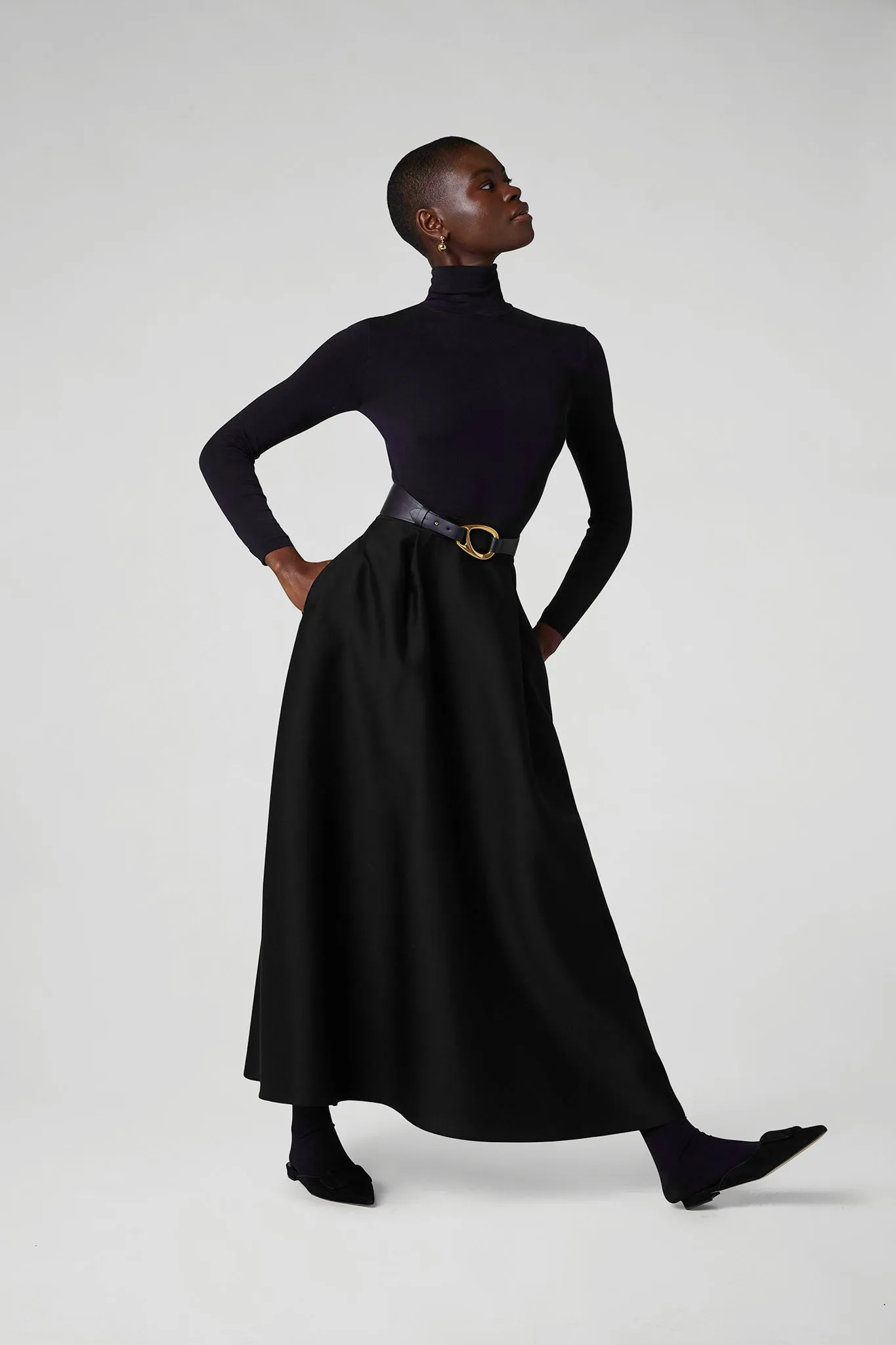 Gwen Wool Silk Skirt