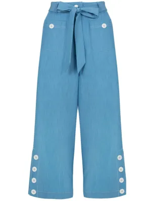 Hell Bunny Rylee Culottes Blue