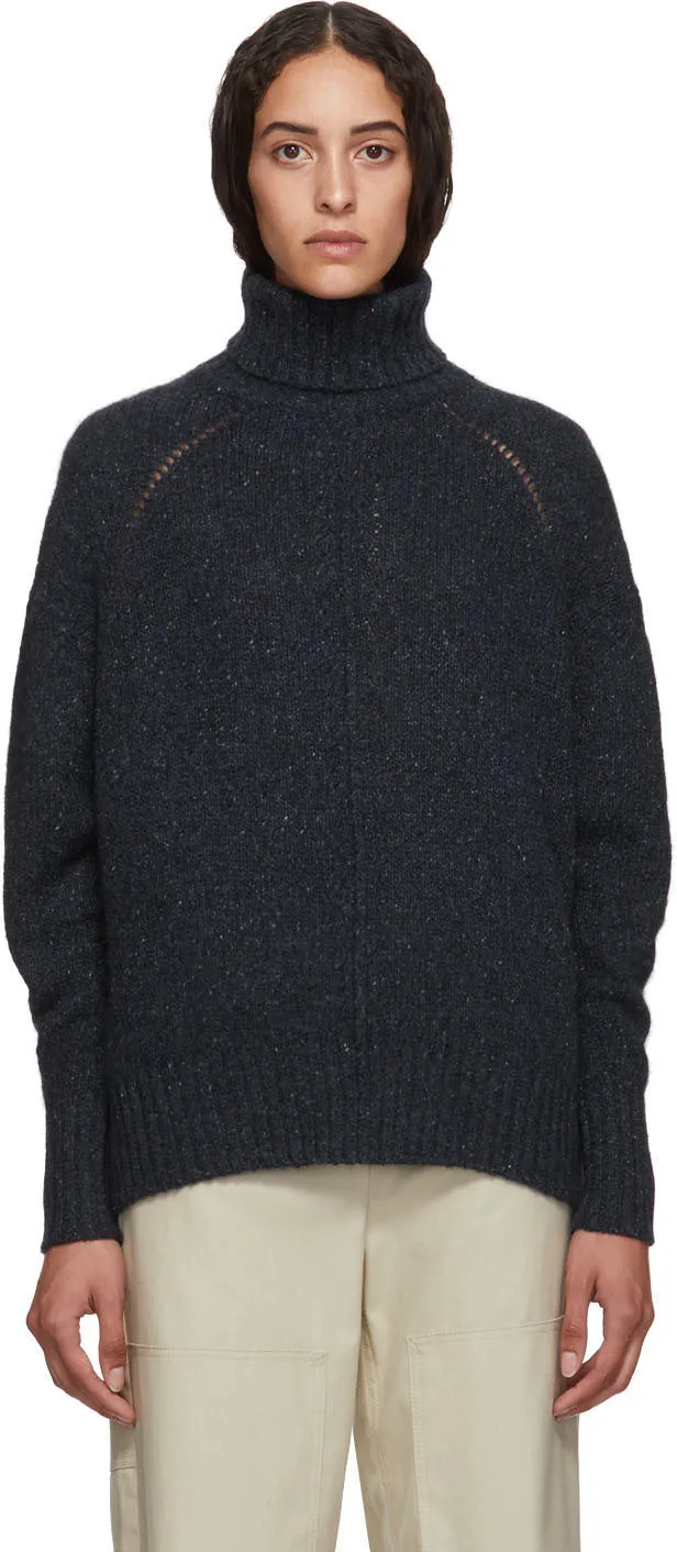 Isabel Marant Navy Cashmere Harriett Turtleneck
