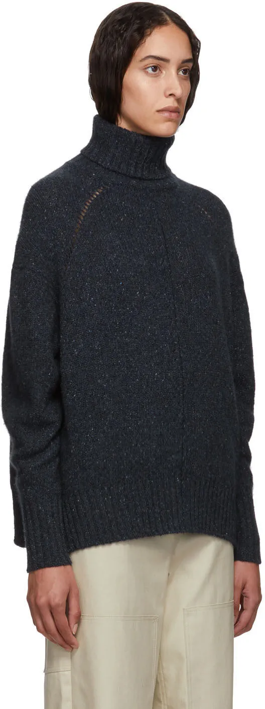 Isabel Marant Navy Cashmere Harriett Turtleneck