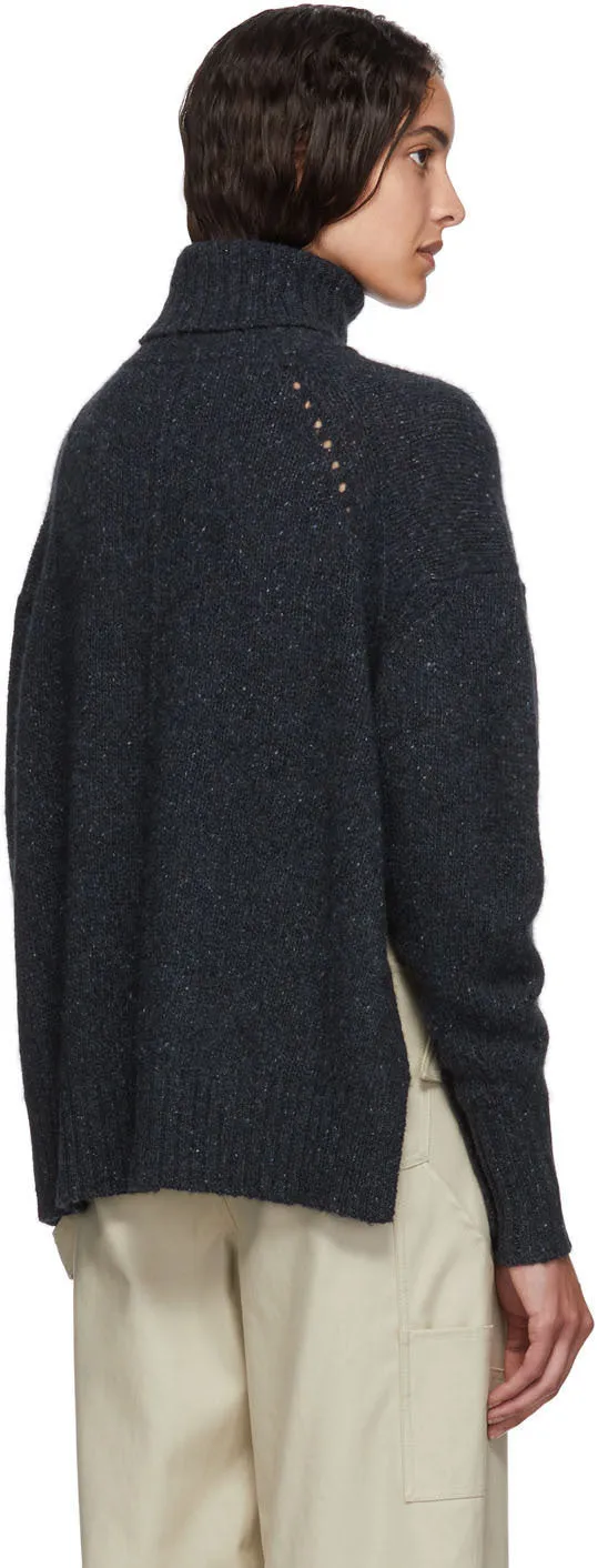 Isabel Marant Navy Cashmere Harriett Turtleneck
