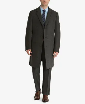 Lauren Ralph Lauren Mens Classic fit Overcoat Coat 46 R Charcoal Grey Solid
