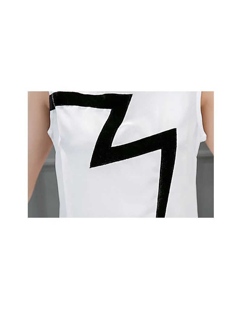 Lightning sleeveless top with mid-length culottes (More colours)