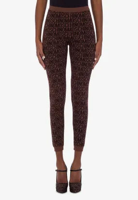 Logo Jacquard High-Waist Leggings