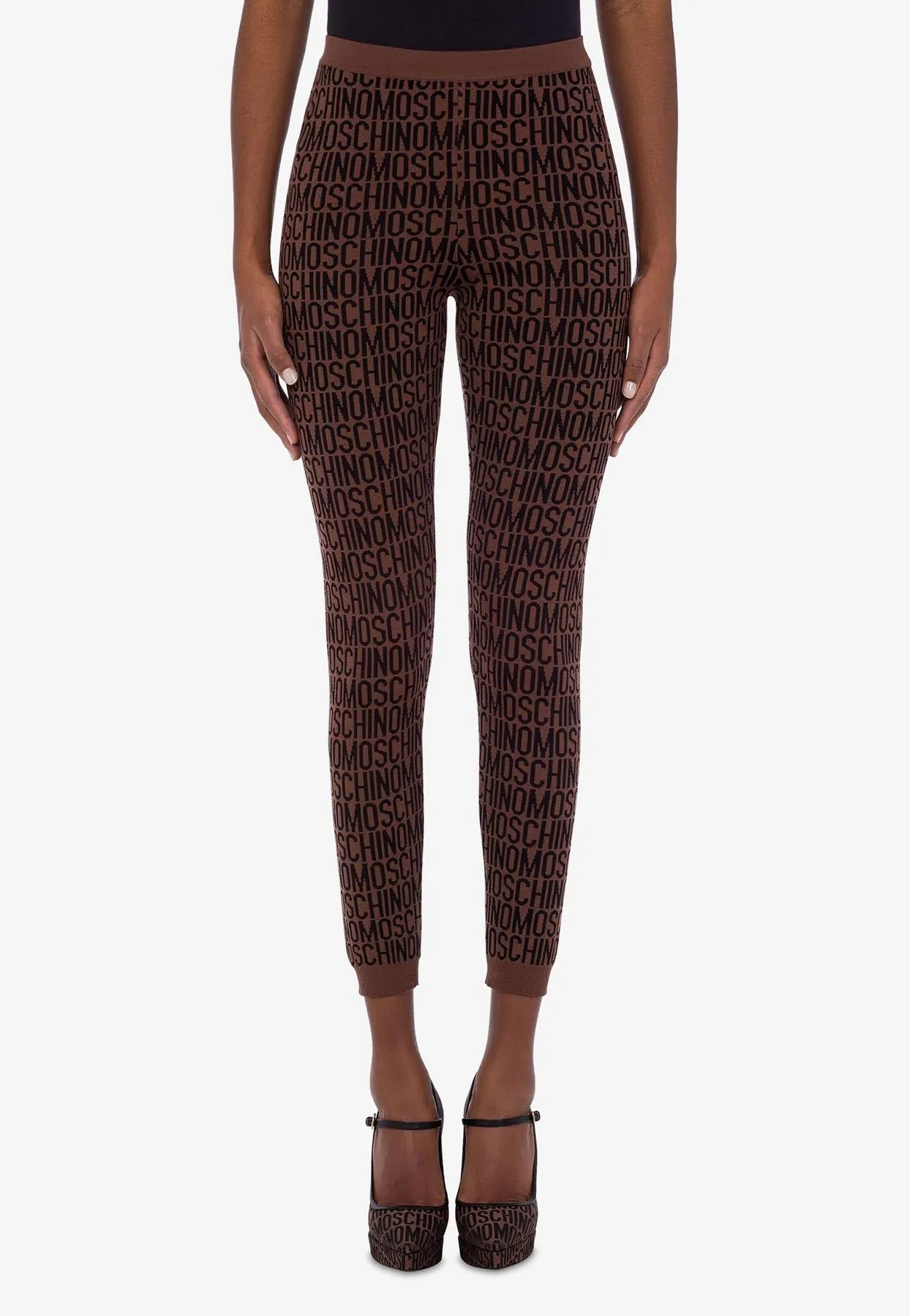 Logo Jacquard High-Waist Leggings