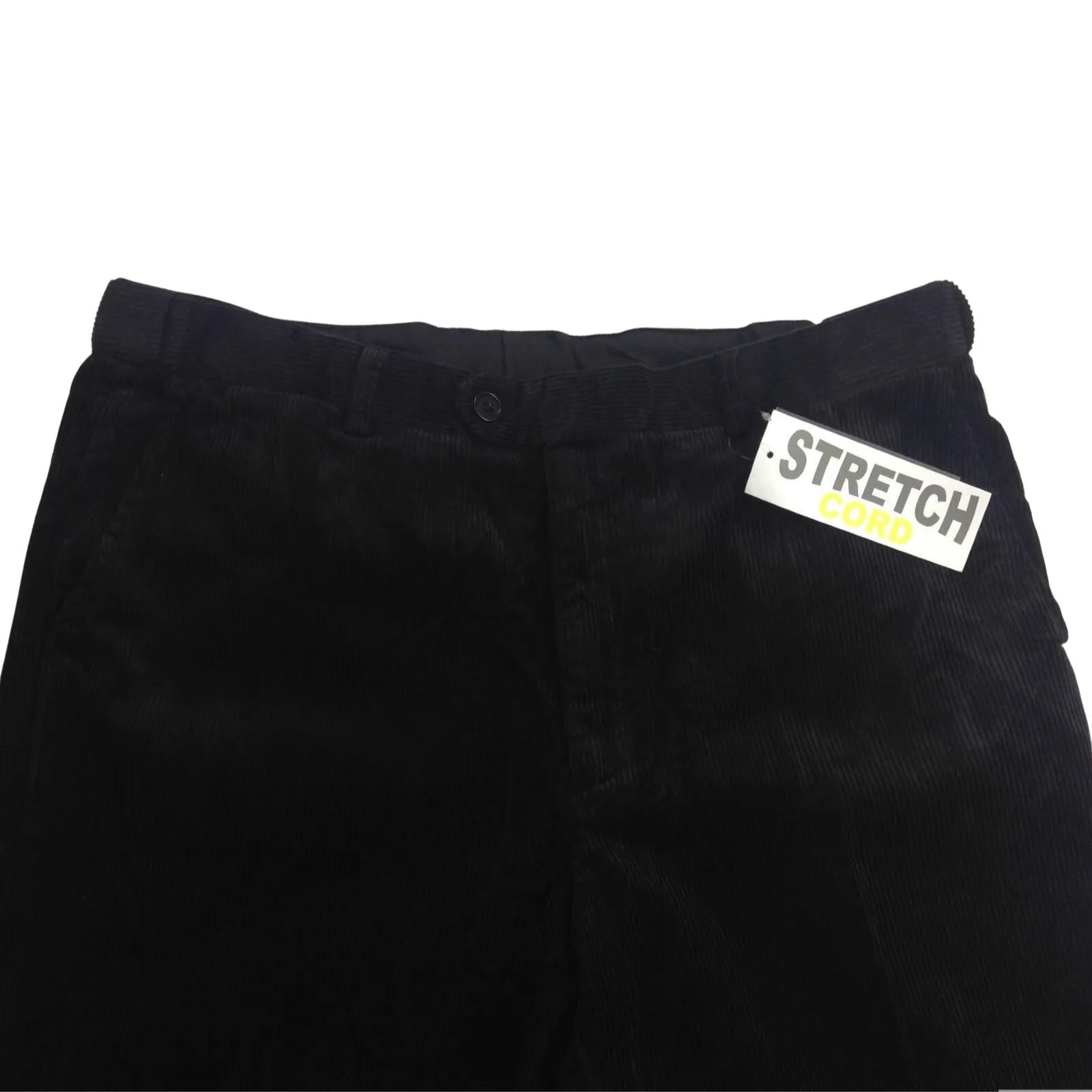 MENS CORDUROY PANTS Trousers Cords Casual STRETCH COTTON Size 32""-44"" Adjustable - Black (99) - 97 (38"")
