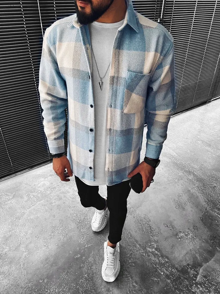 Men's long sleeve check shirt - perfect for casual or winter wear