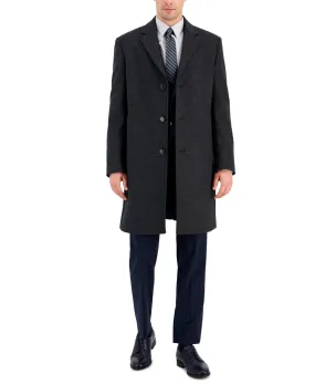 Michael Kors Mens Classic fit Overcoat Coat 48 R Charcoal Grey Solid