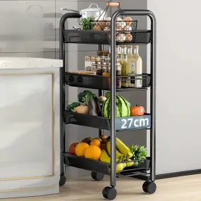 Multi-Layer Movable Kitchen Shelf Trolley