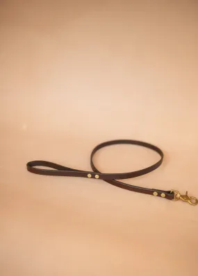 Narrow Dog Leash 15mm - Burgundy
