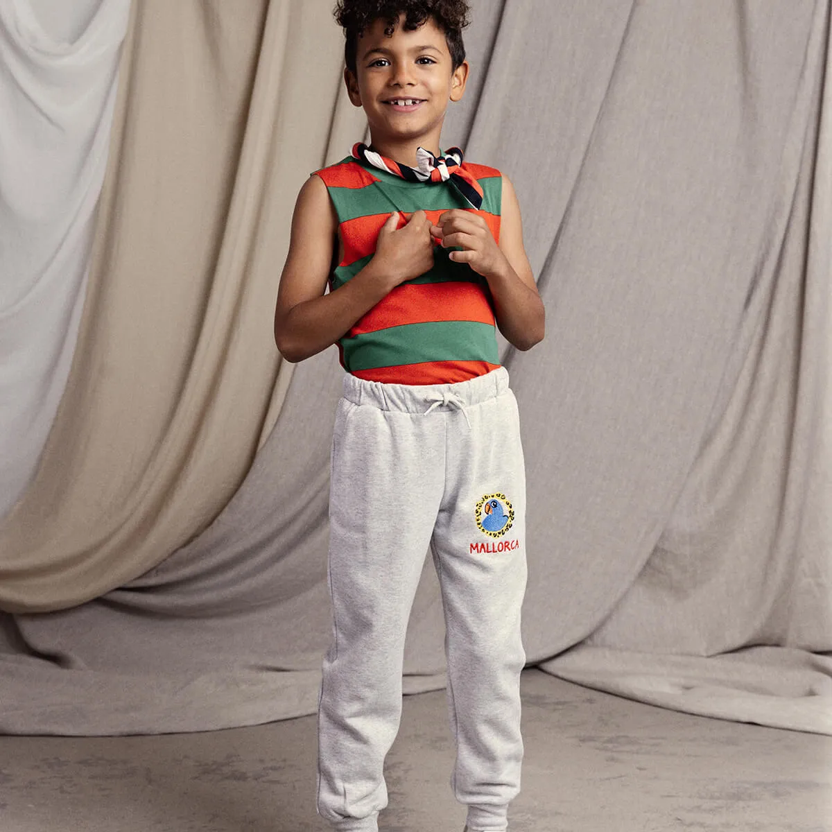 Parrot Embroidered Sweatpants by Mini Rodini