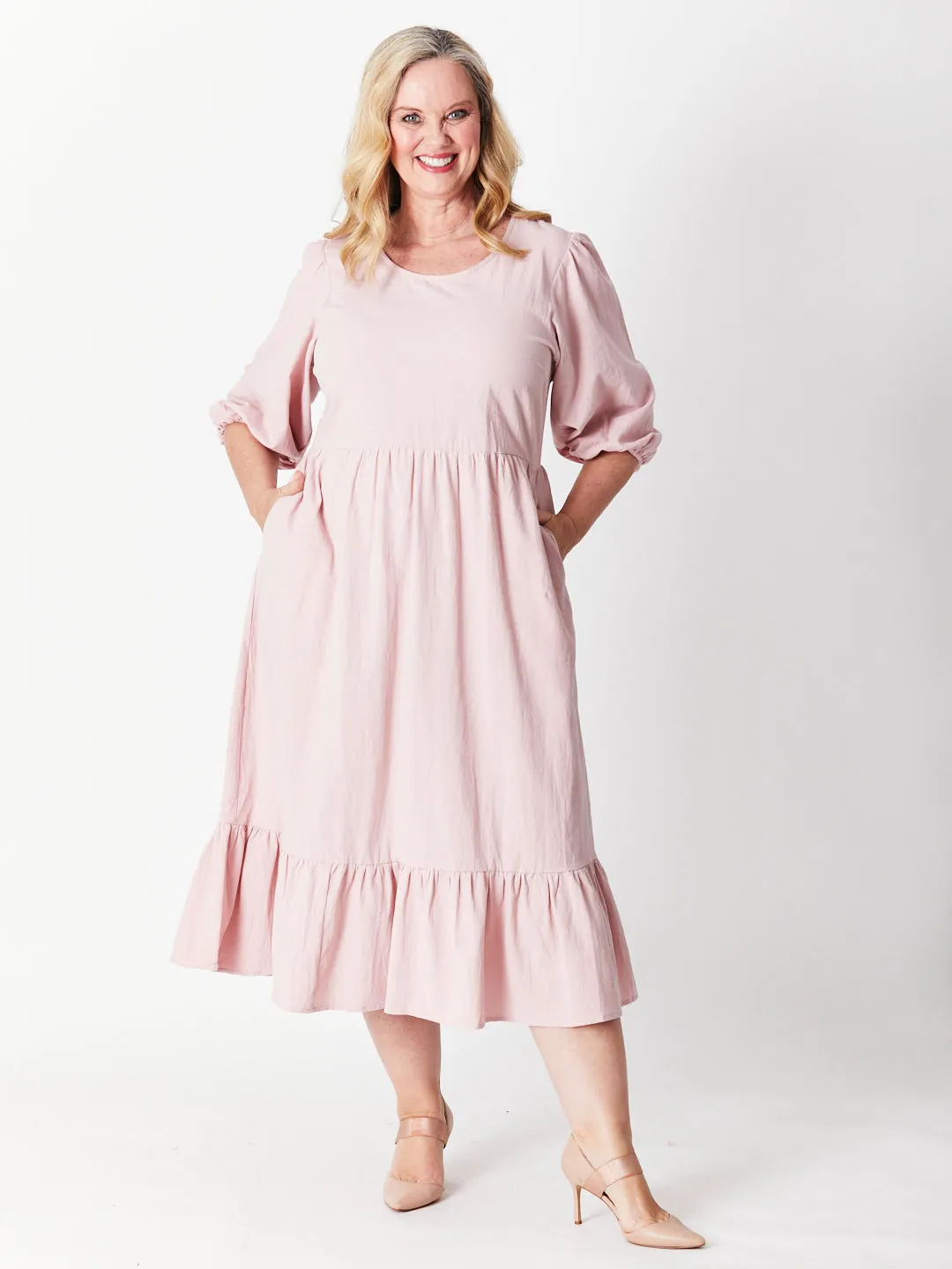 Prudence Ucycled Cotton Dress - Pink - 27503